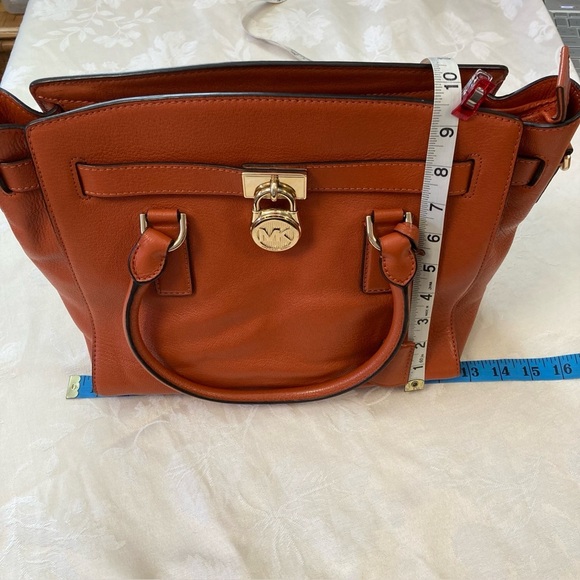 Michael Kors Poppy Orange Leather Hamilton Satchel  with matching wallet - Picture 14 of 16